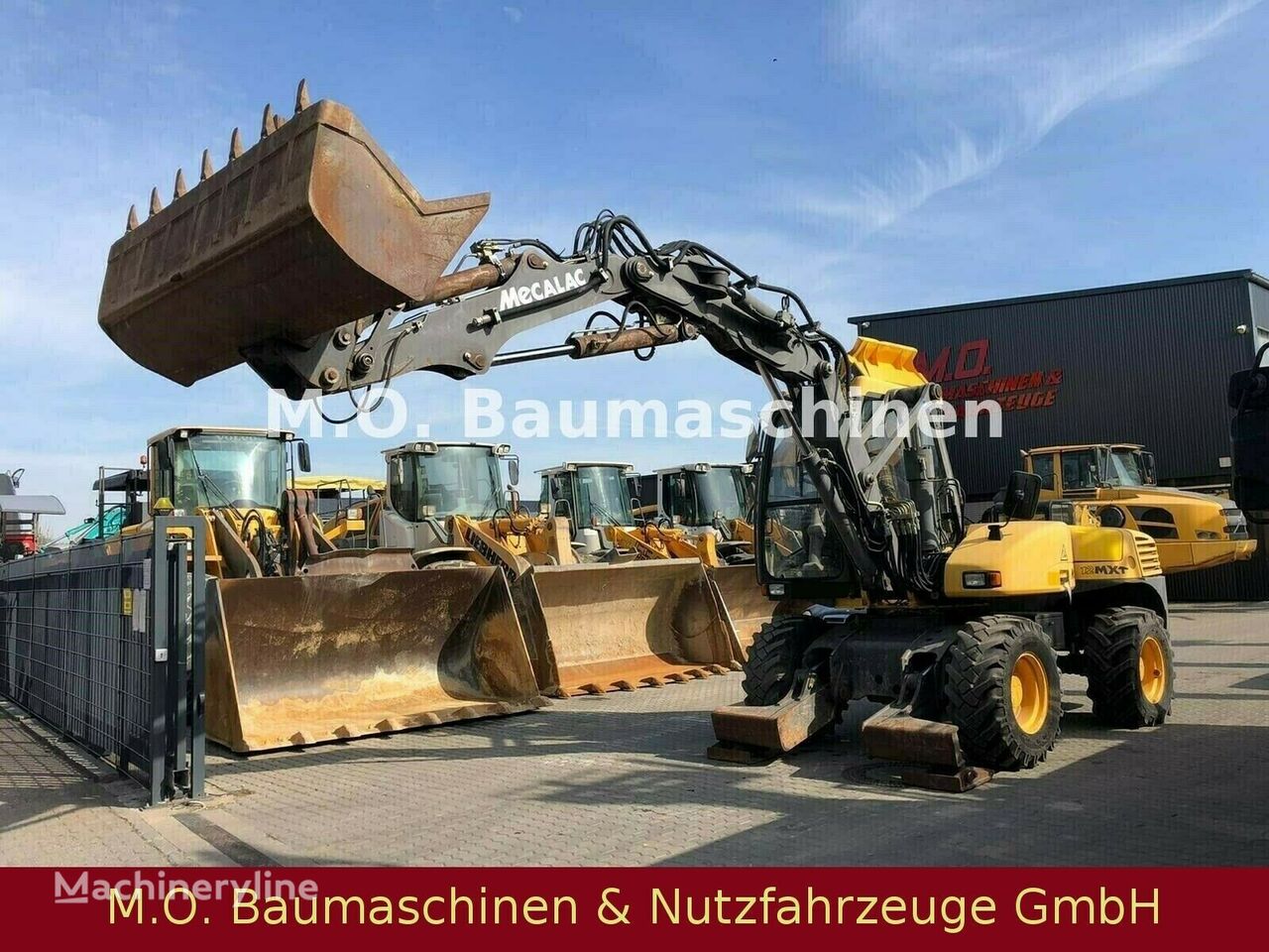 Mecalac 12 MTX  / Schaufel / Gabel / 2x Tieflöffel excavadora de ruedas