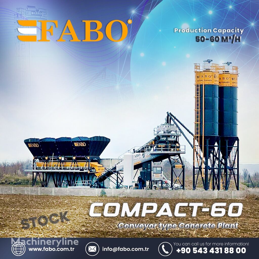 FABO COMPACT-60 CONCRETE PLANT | CONVEYOR TYPE  planta de hormigón nueva