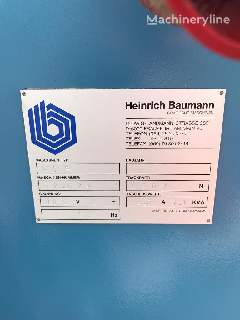 Baumann NUP 650 plataforma de mástil